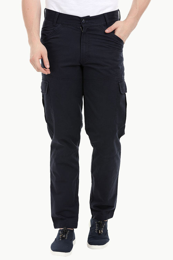 Buy Navy Trousers & Pants for Men by T-Base Online | Ajio.com